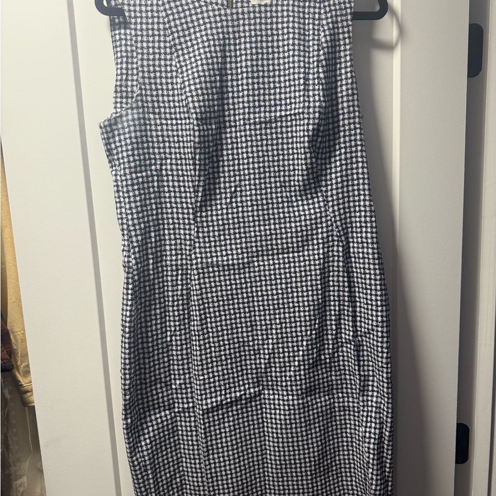 Calvin Klein Black and White Checkered Dress